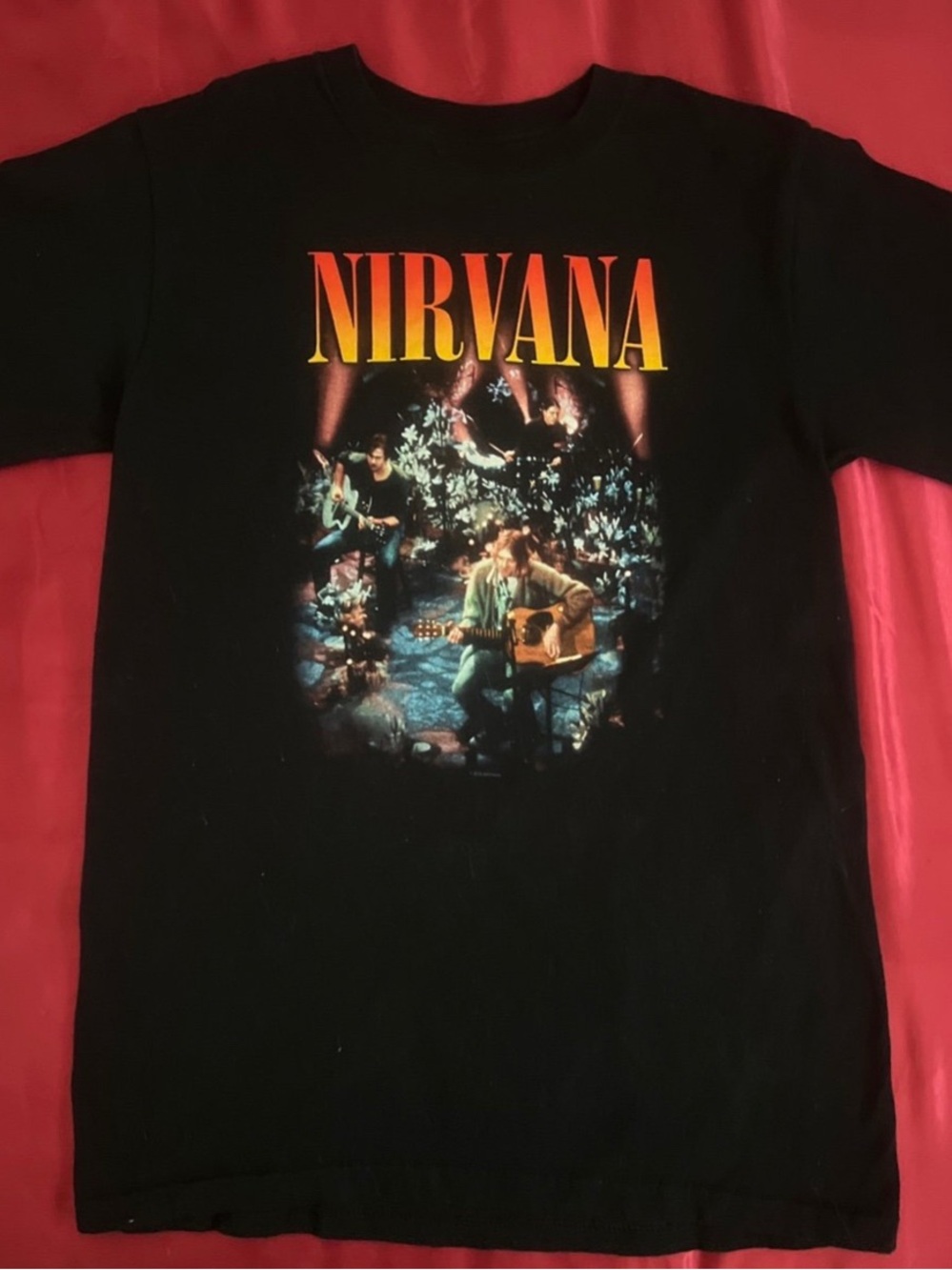 NIRVANA Black Band Tee / T-Shirt, Adult Small